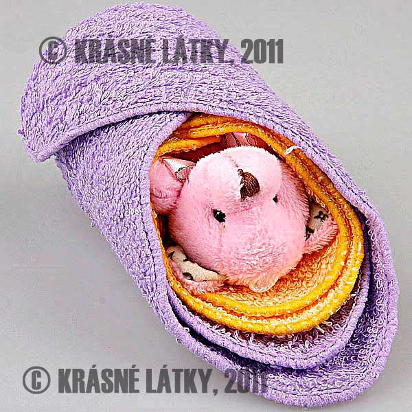 Medvídek v zavinovačce - bavlněný ručník