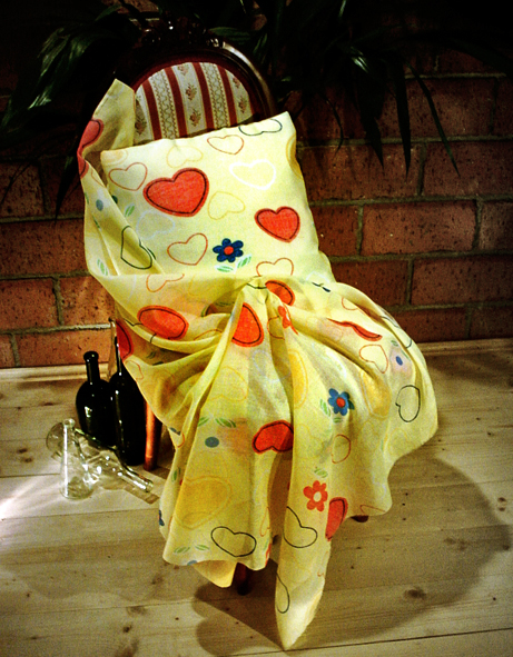 Srdíčka - bavlna, polyester