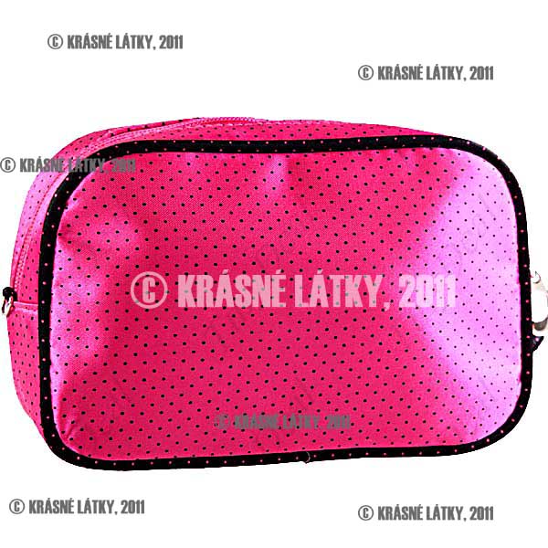 Saténová kosmetická etue/taštička se zrcátkem 14