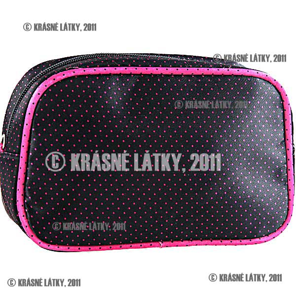 Saténová kosmetická etue/taštička se zrcátkem 7