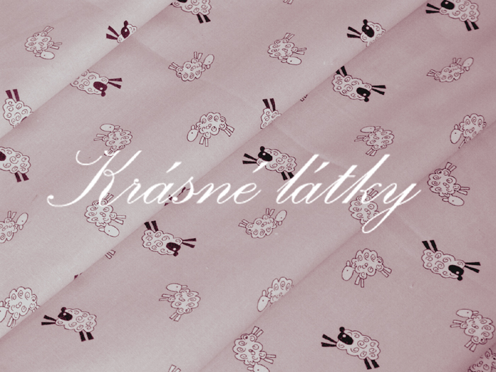 Ovečky žluté - bavlněné plátno