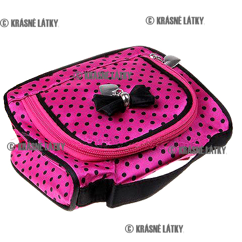 Kosmetická taštička růžová s puntíky