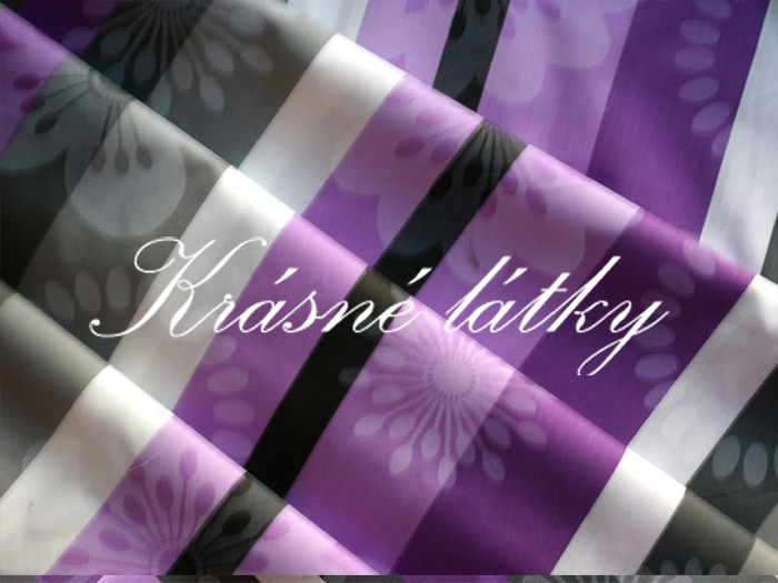 Kytičky s proužkem, šíře látky 240 cm, 100% bavlna, skvělé na povlečení