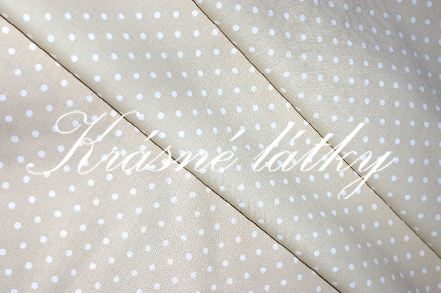 vyprodáno Okrový puntík, š. 150, 145 g/m2