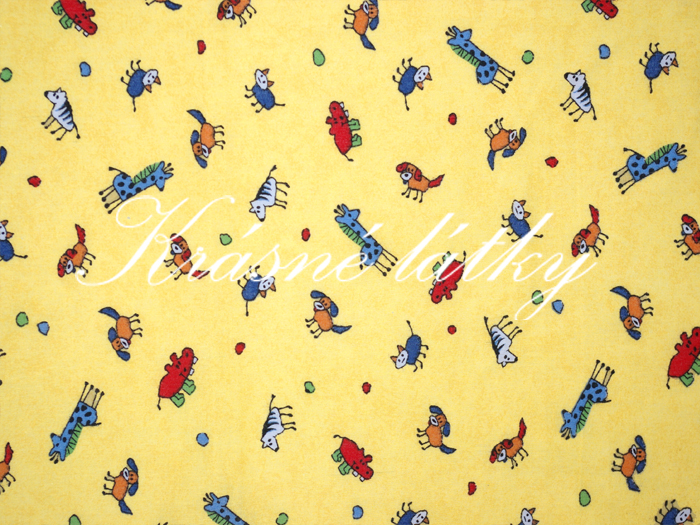 nezbedná zvířátka - bavlněné plátno, dětská metráž na dětské výrobky