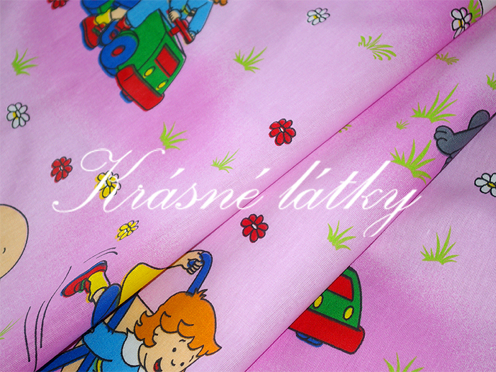 Dětský sen- š.220 cm 100% bavlna v pestrých b. na dětské výrobky a dekoraci růžo