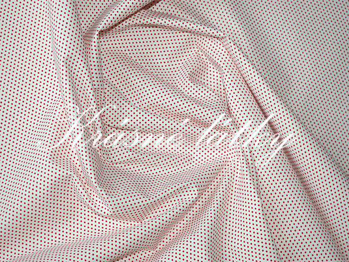 Velmi drobné puntíky š. 160cm 100% bavlna,červený puntík