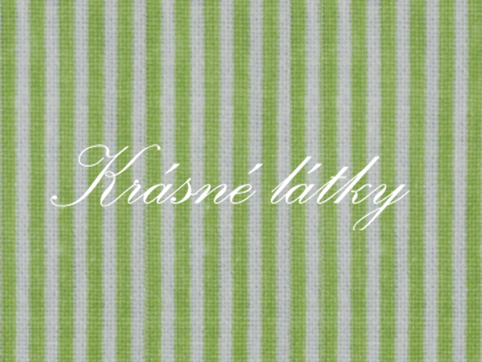 Proužek  zelený 100% bavlna