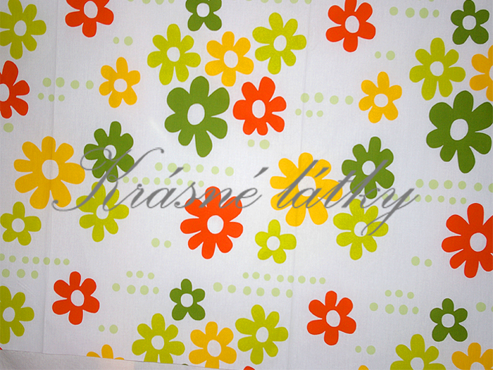 Květiny jarní - 100% bavlna, š. 160 cm, 150 g/m2