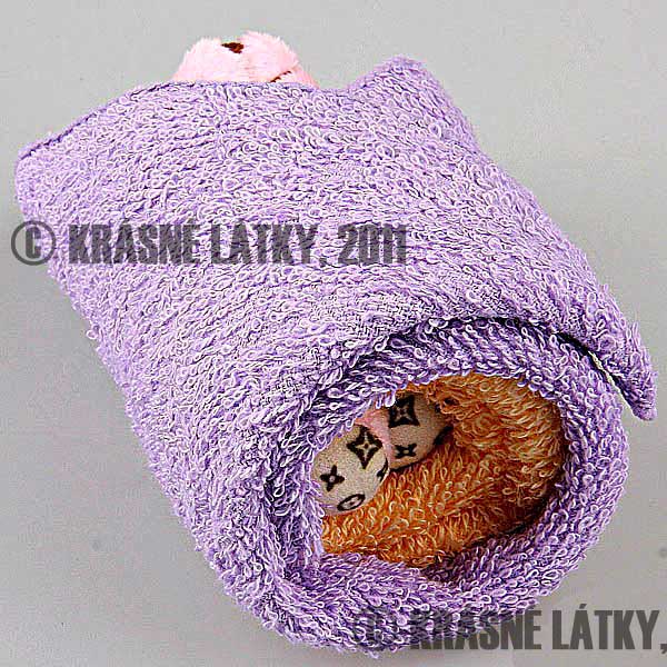 Medvídek v zavinovačce - bavlněný ručník