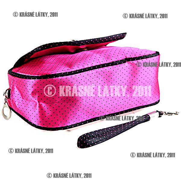 Saténová kosmetická etue/taštička se zrcátkem 14