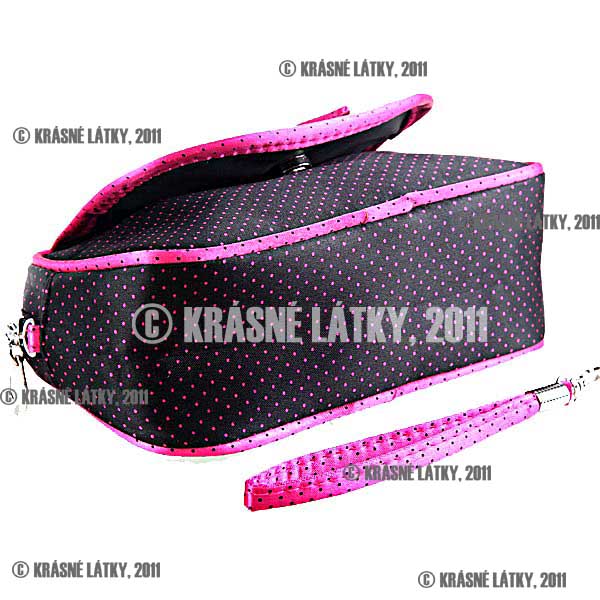 Saténová kosmetická etue/taštička se zrcátkem 7