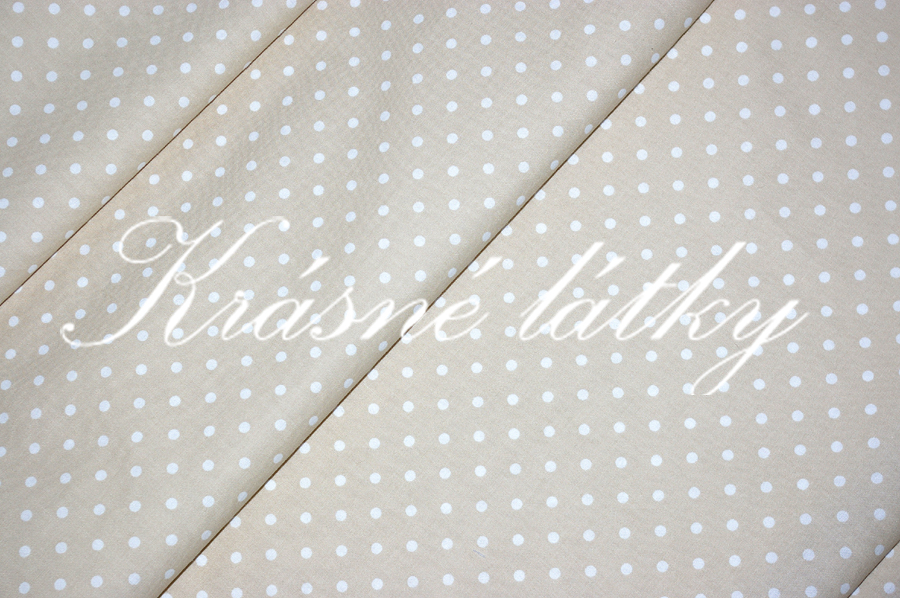 vyprodáno Okrový puntík, š. 150, 145 g/m2