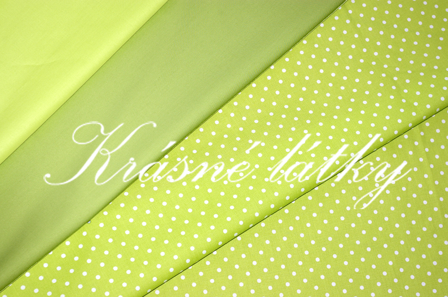 8mm Puntík na zeleném podkladu, š. 140, 140 g/m2