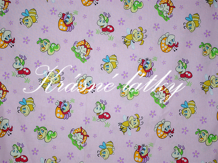 Broučci - š.220 cm 100% bavlna v pestrých b. na dětské výrobky a dekoraci 