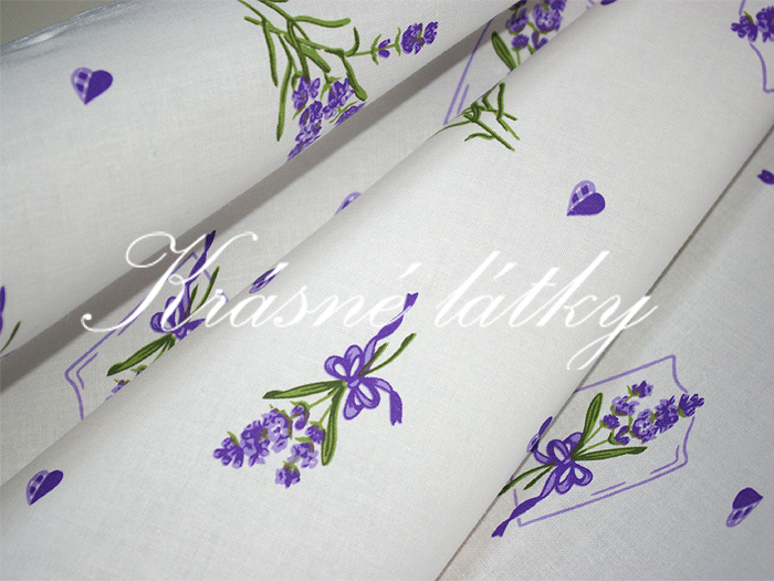 Levandule - bavlněné plátno š.150, 145g/m2