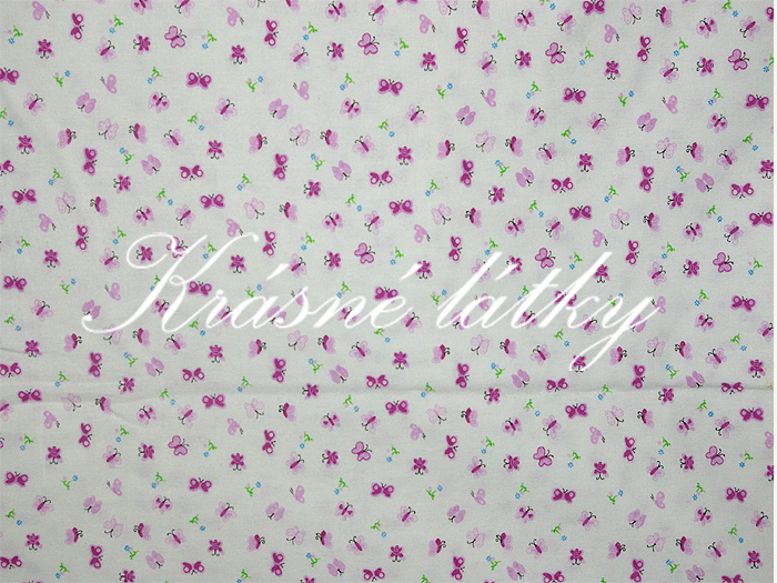 Motýlci, 100% bavlna š. 160cm