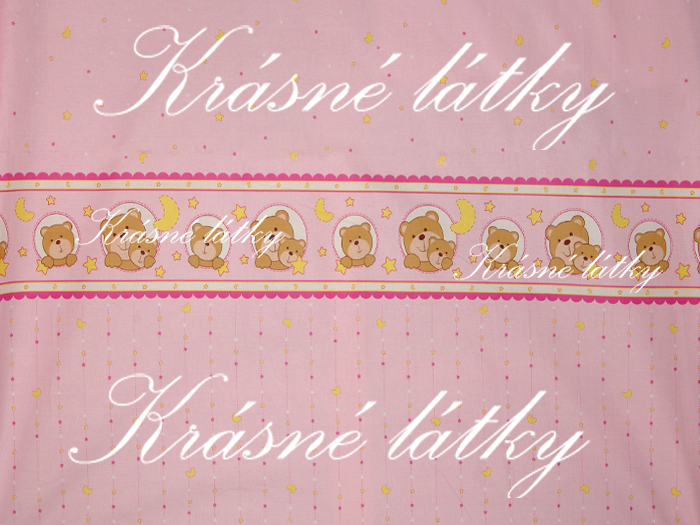 Medvídek HEZKÉ SNY růžové provedení - 100% bavlna