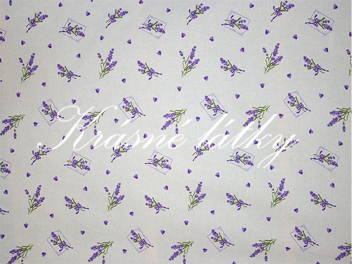 Levandule - bavlněné plátno š.150, 145g/m2