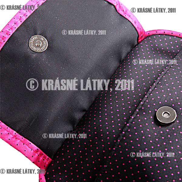 Saténová kosmetická etue/taštička se zrcátkem 7