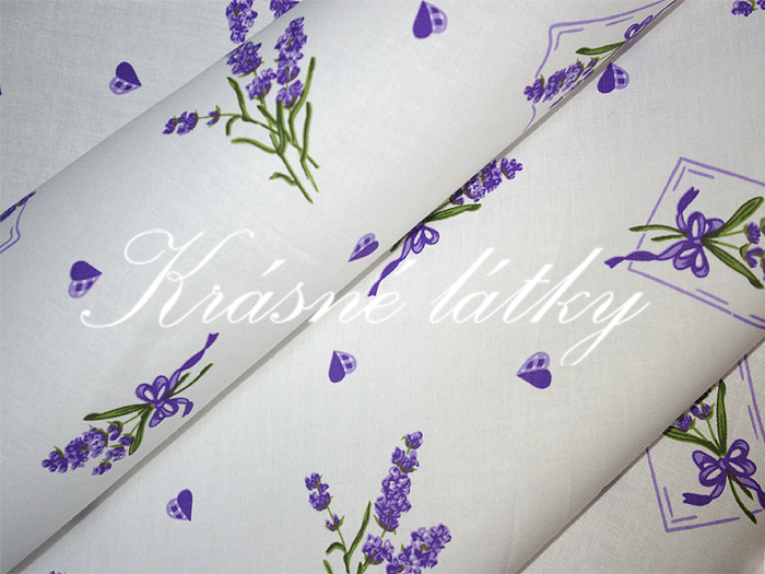 Levandule - bavlněné plátno š.150, 145g/m2