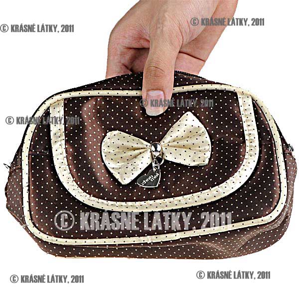 Saténová kosmetická etue/taštička se zrcátkem 5