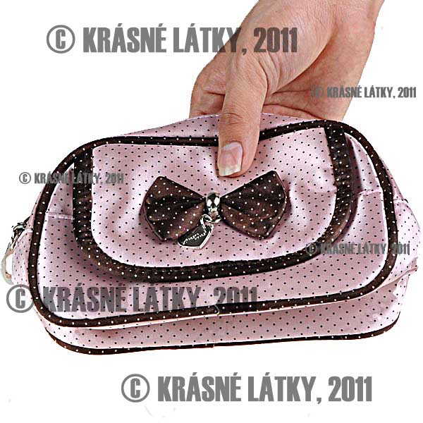 Saténová kosmetická etue/taštička se zrcátkem 2