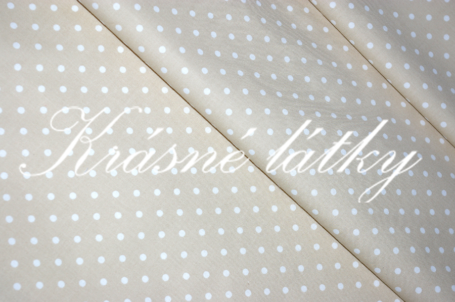 vyprodáno Okrový puntík, š. 150, 145 g/m2