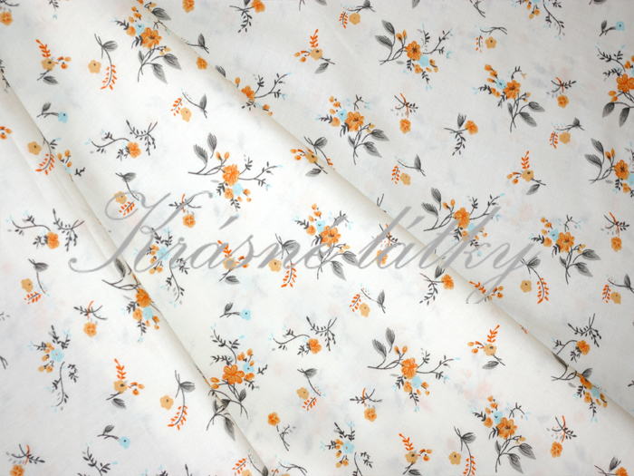 Kytičky - bavlna š.140, na povlečení polštářky, šatičky atp