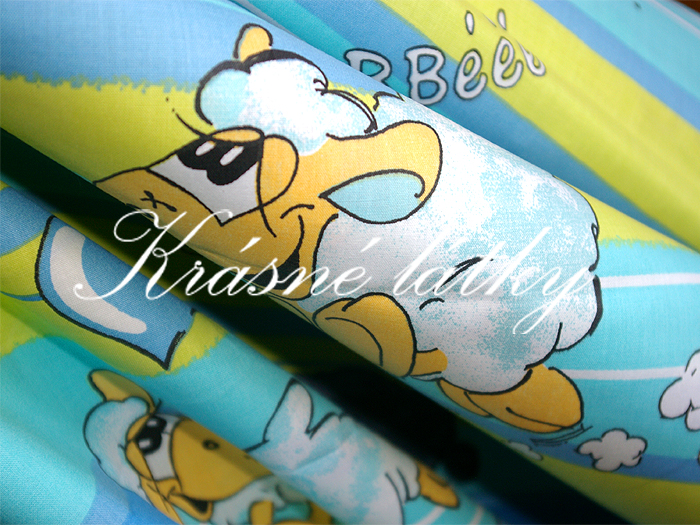 Ovečky a beránci v modrém provedení - 100% bavlna 