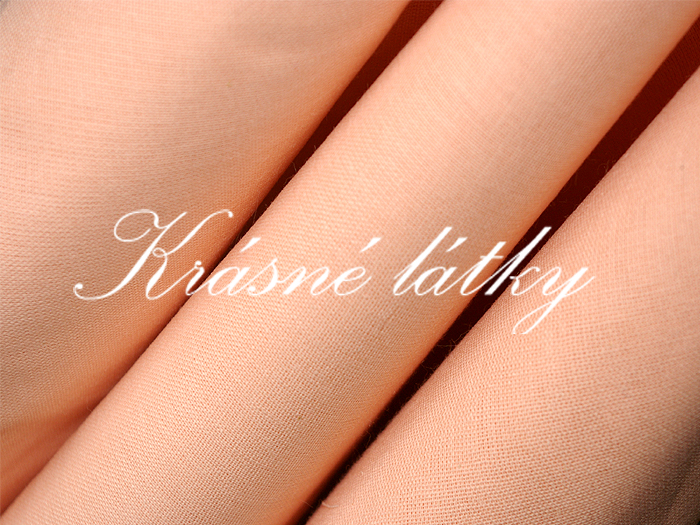 Bavlněné plátno v šíři 240, světlá meruňka-tělová barva 