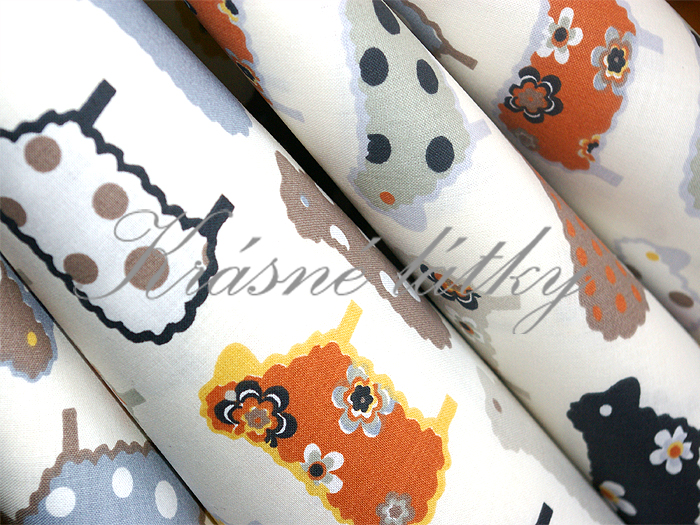 Ovečky - velmi pěkný vzor a materiál/bytový textil, hladké plátno