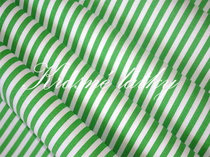 Proužek zelený 100% bavlna 0,5cm