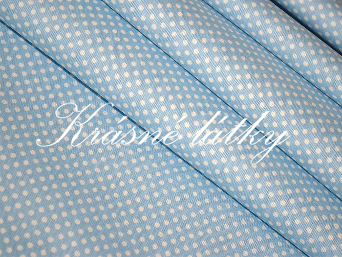 Puntíky - bledě modrý podklad š. 240 cm