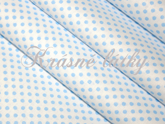 Velmi drobné puntíky š. 240cm 100% bavlna,modrý puntík,b podklad