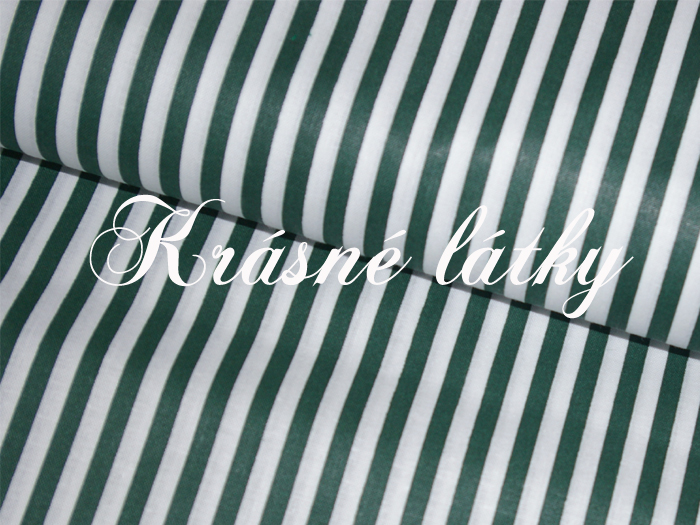 Proužek !tmavě! zelený 100% bavlna 0,5cm