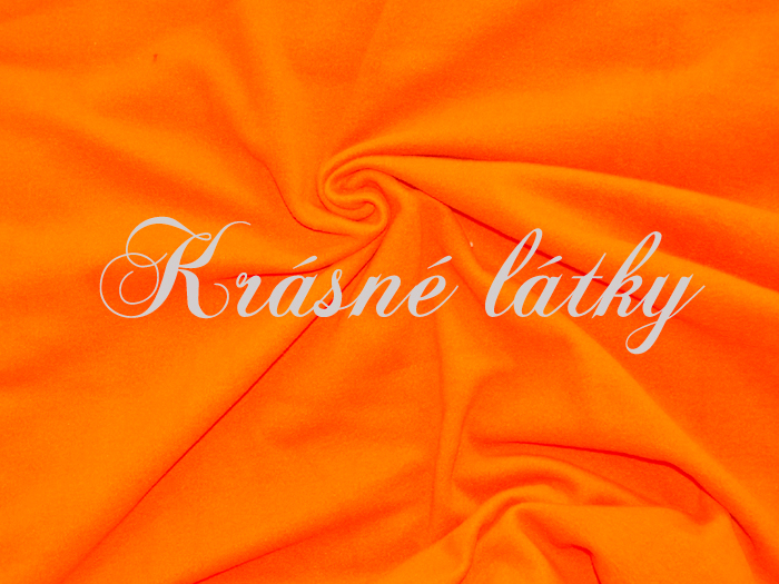 Fleece Antipilling oranžová š. 160cm 360g/m2