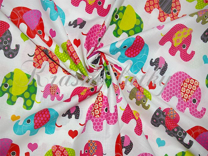 Sloni hladké bavlněné plátno - 100% bavlna,  š. 160 cm, 130 g/m2