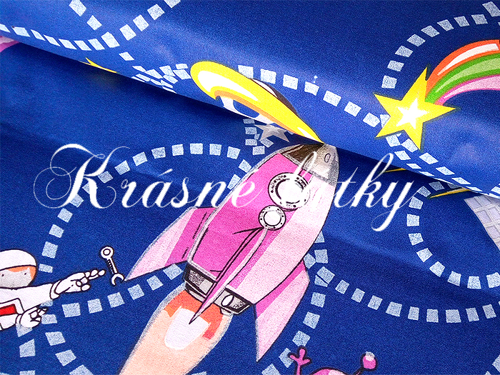 Vesmír, bavlněná látka - metráž š. 140cm, gramáž 135g/m2