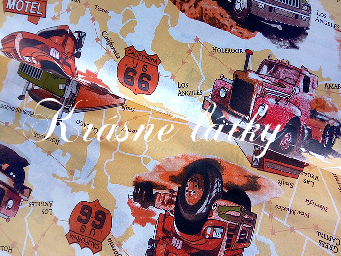 Kamion, bavlněná látka - metráž š. 140 cm, 135 g/m2