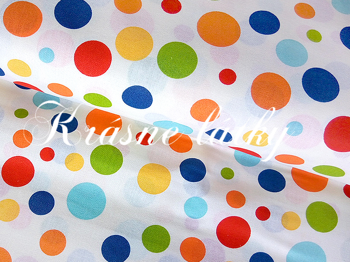 Multi puntík, bavlněná látka, metráž š. 160 cm, gramáž 150 g/m2, 100% bavlna