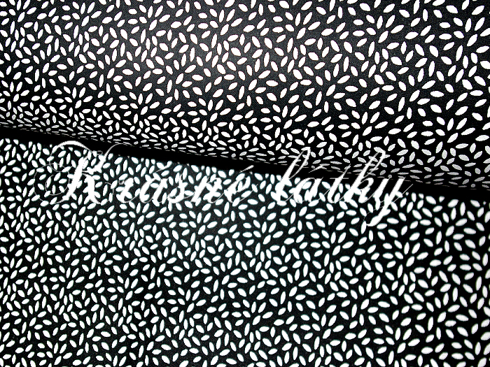 Lístky černé, 100% bavlna, atest pro děti do tří let