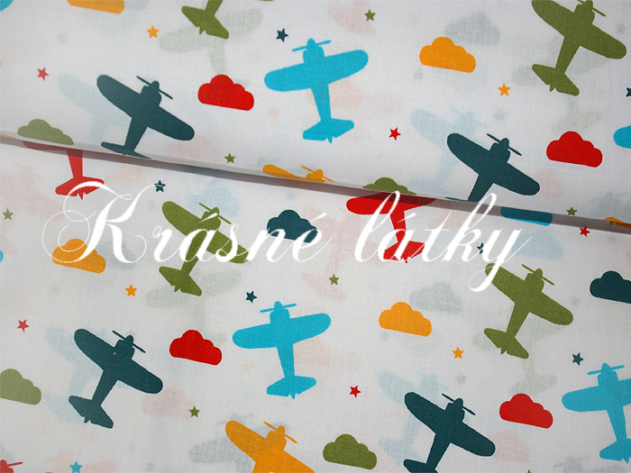 Letadélka - 100% bavlna, š. 160 cm, 125 g/m2