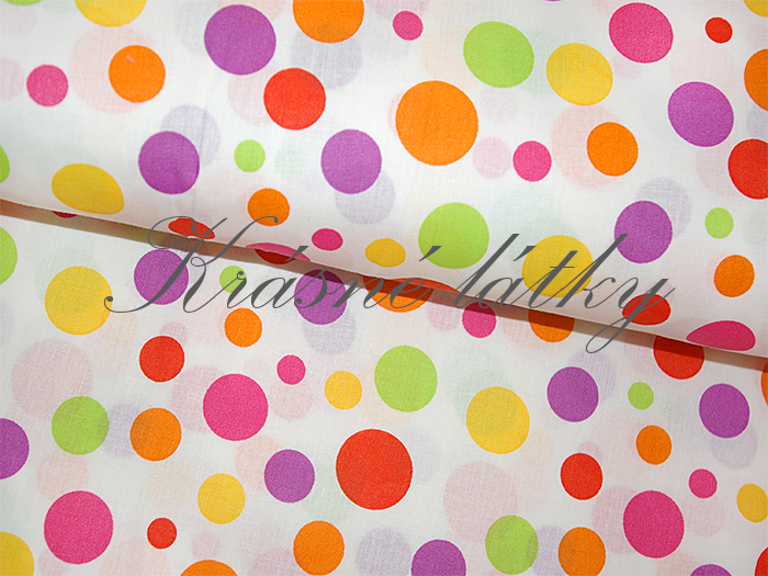 Multi puntík, bavlněná látka, metráž š. 160 cm, gramáž 150g/m2, 100% bavlna, látky metráž