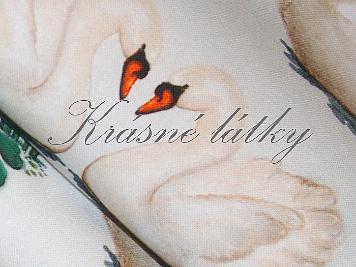 Labutě - 100% bavlna, š. 160 cm, 150 g/m2