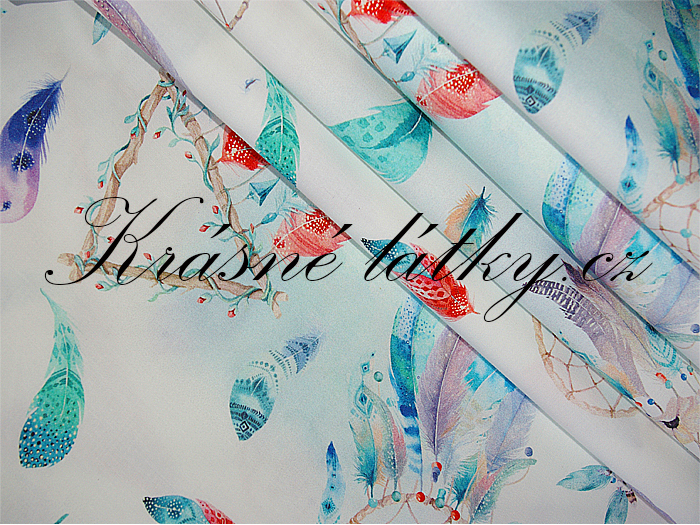 Lapač snů máta - 100% bavlna, š. 160 cm, 150 g/m2