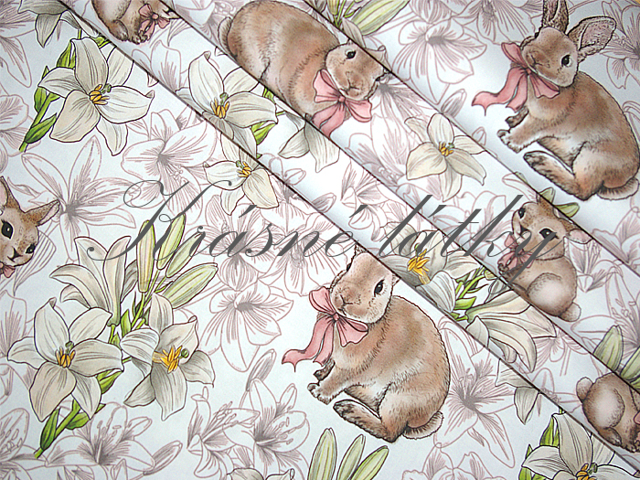 Králíček - 100% bavlna, š. 160 cm, 150 g/m2