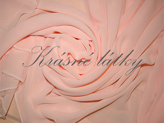 Šifon růžový - 100% polyester, š. 150 cm, 90 g/m2