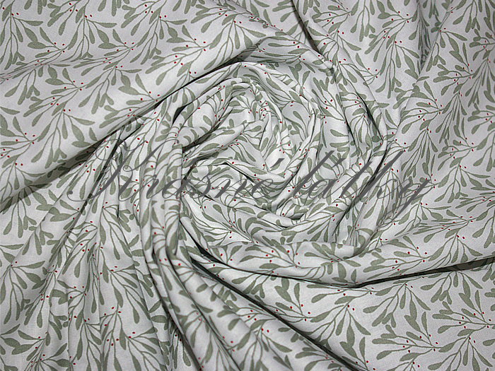 Jemné lístečky - 100% bavlna, š. 160 cm. 120 g/m2
