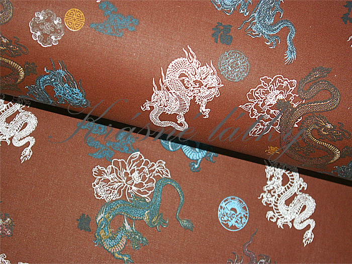 Draci na hnědé - 100% bavlna, š. 140 cm, 140 g/m2